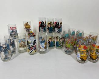 Star Wars, Battlestar Galactica and Muppets Character Drinking Glasses