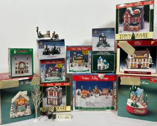 Christmas Village Buildings and Accessories with CocaCola and Winter Valley
