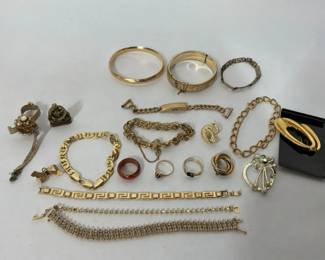 Gold Tone Bracelets, Bangles, Rings and Jewelry