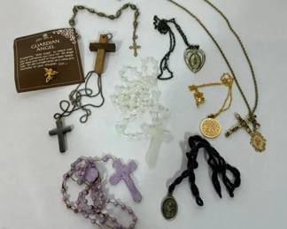 Religious Rosaries, Cross Necklaces and Guardian Angel Jewelry