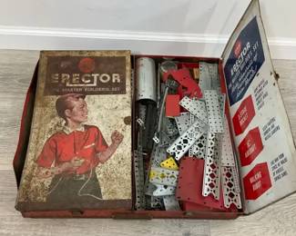 Vintage Erector Master Builders Metal Construction Set