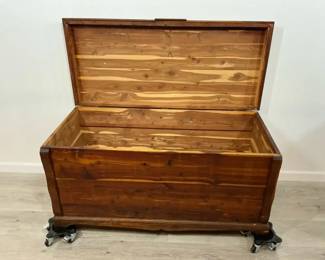 Cedar Lined Wooden Storage Chest