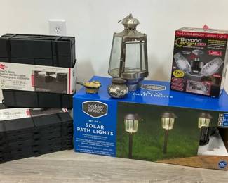 Outdoor Deck Tiles, Solar Path Lights and Garden Accessories