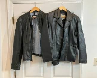 Black Rivet XL and Studio Works Medium Black Leather Jackets