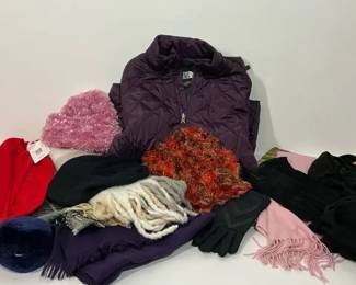 The North Face Quilted Jacket, Scarves and Winter Accessories