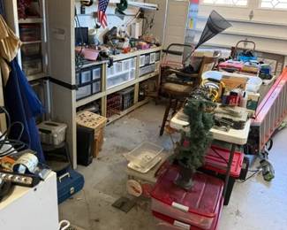 garage items, christmas, electronics, tools, automotive, golf items, crafts