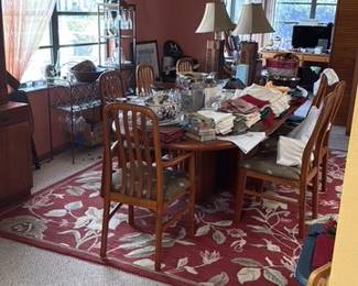 mid century dining set and formal dining linens