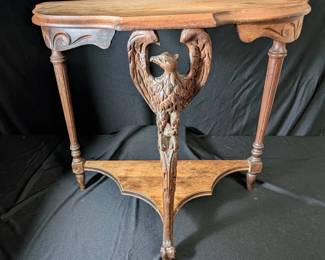 Vintage Carved Wood Occasional Table