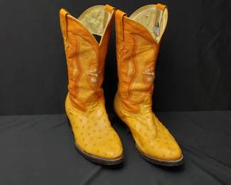 Cold River Buttercup Full Quill Ostrich Cowboy Boots