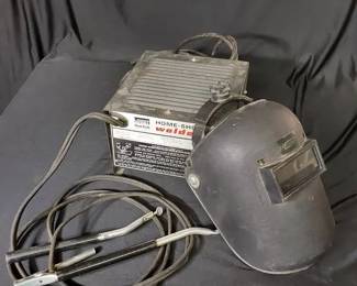 Montgomery Ward Powr Kraft HomeShop Welder and Campbell Hausfeld Helmet