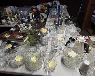 Sorting crystal, glass, ceramics, silverplate, etc