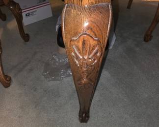 Matching carved table legs