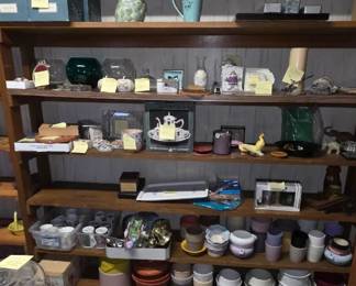 Still sorting, pricing, and staging items