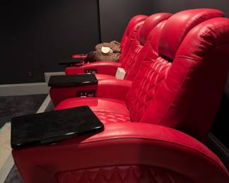 Full power leather reclining theater seating - 6 available