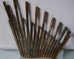 CARL F. CHRISTIANSEN BRUTALIST MID‑CENTURY MODERN SCULPTURAL CANDELABRA, DENMARK, SIGNED