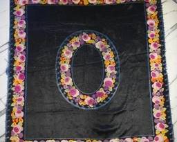 LARGE LATE 19TH C. HANDSTITCHED SILK EMBROIDED TEXTILE PANEL, CHINESE EXPORT CANTON WORKSHOP