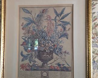 'Twelve Months of Flowers' Prints