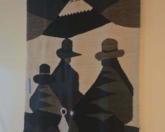Vintage Ecuadorian Andean Wool Tapestry
