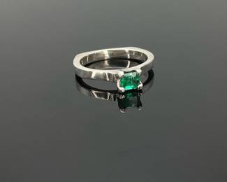 Emerald Solitaire Ring