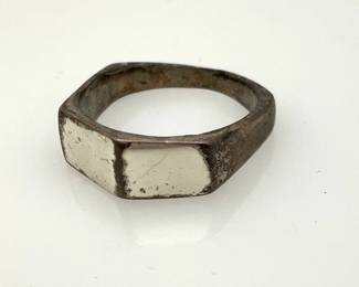 faceted metal ring