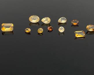 sparkling citrine stones