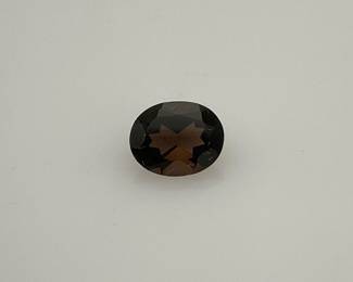 Smoky quartz oval cut gemstone