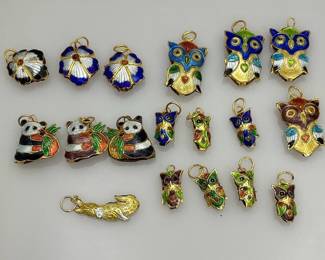 Cloisonne enamel charms