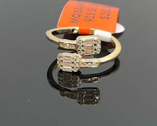 Moissanite bypass ring