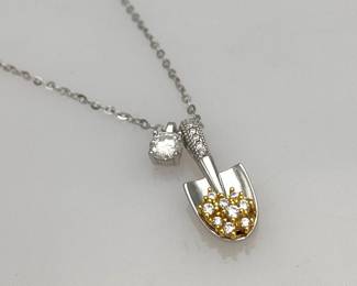 Silver moissanite pendant