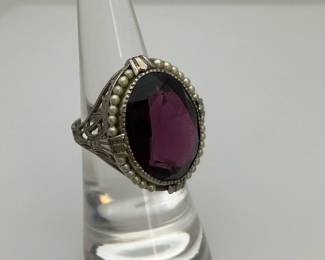 Silver statement ring