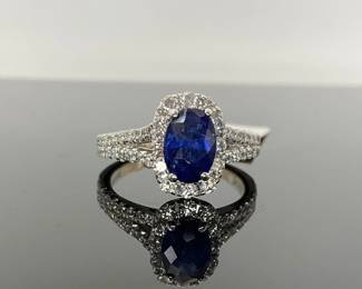Sapphire and diamond ring