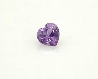 Heart shaped amethyst stone