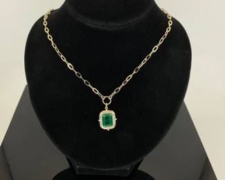 Emerald and Diamond pendant