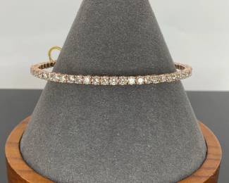 Rose gold and diamond bracelet