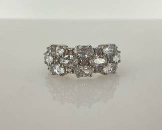 NVC sterling silver cluster ring