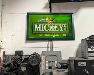 Mickey's Fine Malt Liquor Framed Sign