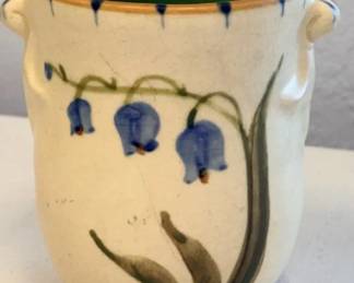 Weller Vintage Pottery HandPainted Bluebell Planter Double Handles
