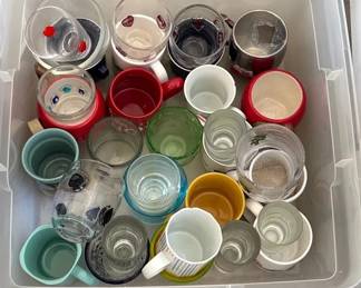 Huge Lot Of Glasses Beach Theme, Holiday, Coffee Mugs