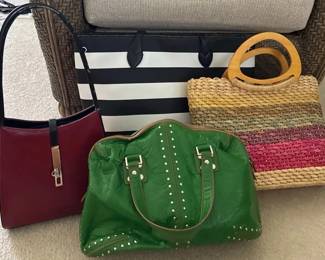 Woven Faux Leather Unique Handbags