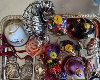 Seasonal Funky Designed Ornaments Halloween Christmas