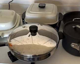 Lot Of Electric Skillets And Pans
