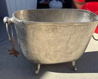 Silver Tone Decorative Bucket