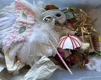 Holiday Lot With Masks And Ornaments
