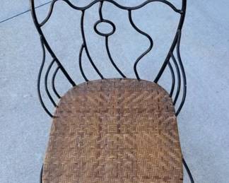 Wire Frame Woven Outdoor Chair Fish Design