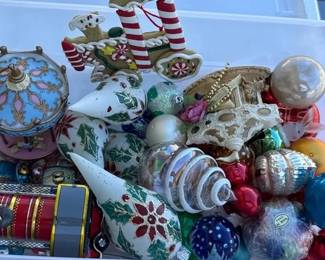 Lot Of Vintage Mini Christmas Ornaments