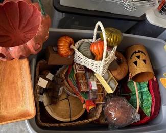 Lot Of Fall And Wicker Huge Holiday Lot