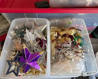 Lot of Christmas Ornaments And Stars