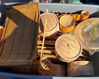 Large Wicker Lot Trays , Steamer, Storage Containers