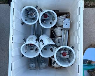 Lot of Recessed Ceiling Light Fixtures, Housings Electrical Installation Components