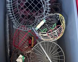 Vintage Wire Baskets And Rustic Decor Huge Lot